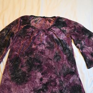 Sami & Jo Purple Floral Women's Top